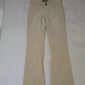 Express Jeans Women's Stretch Velour Pants Beige Tan Size 0